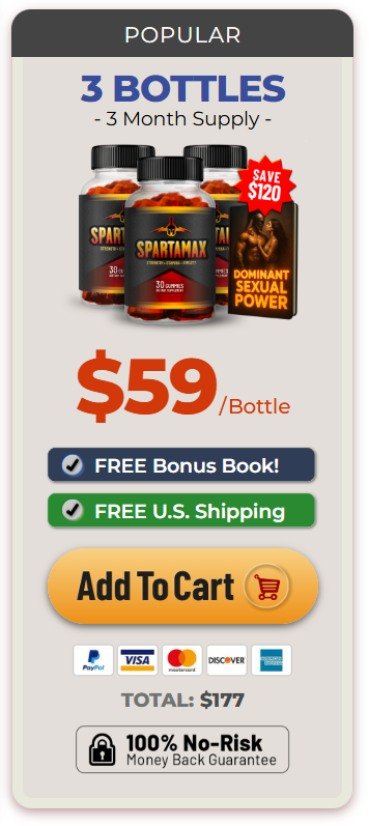 SpartaMax 3 bottles – bundle for consistent male vitality and daily performance