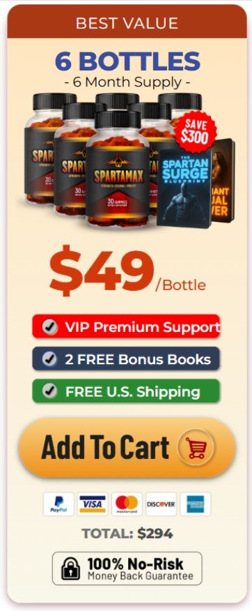 SpartaMax 6 bottles – best value pack supporting energy, stamina, and focus